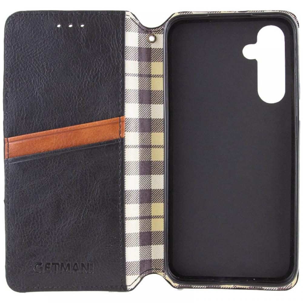 Шкіряний чохол-книжка GETMAN Cubic (PU) для Samsung Galaxy A36 5G / A56 5G Чорний