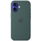 Чохол Silicone case (AAA) with Magsafe and Animation (button) для Apple iPhone 16 (6.1") Lake Green