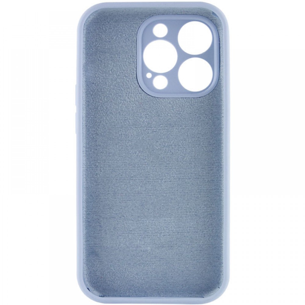 Чохол Silicone Case Full Camera Protective (AA) NO LOGO для Apple iPhone 14 Pro (6.1") Блакитний / Lilac Blue