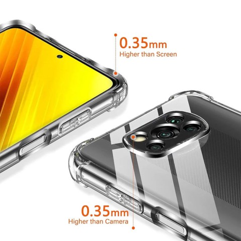 TPU чохол GETMAN Ease logo посилені кути Full Camera для Xiaomi Poco X3 NFC / Poco X3 Pro Безбарвний (прозорий)