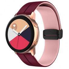 Силіконовий ремінець Classy для Smart Watch 20mm Plum / Pink