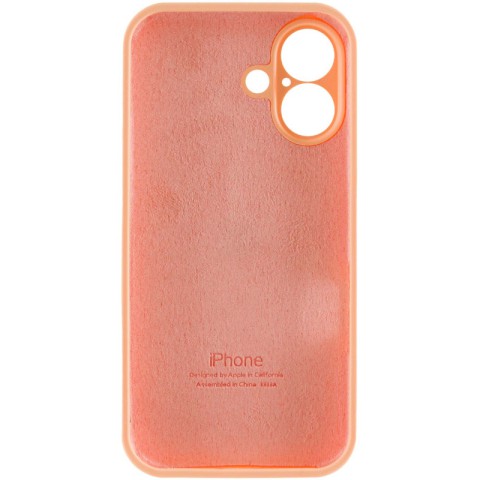 Чохол Silicone Case Full Camera Protective (AA) для Apple iPhone 16 (6.1") Помаранчевий / Cantaloupe