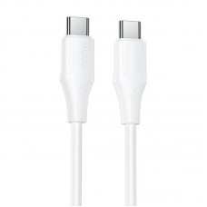 Дата кабель Hoco X124 Bien silicone Type-C to Type-C 60W (1m) White