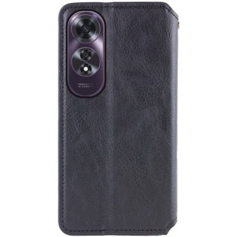 Шкіряний чохол-книжка GETMAN Cubic (PU) для Oppo A60 4G Чорний