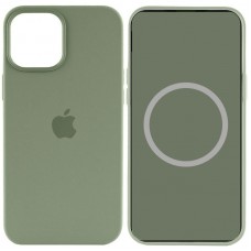 Чохол Silicone case (AAA) with Magsafe and Animation для Apple iPhone 15 Pro Max (6.7") Зелений / Cypress