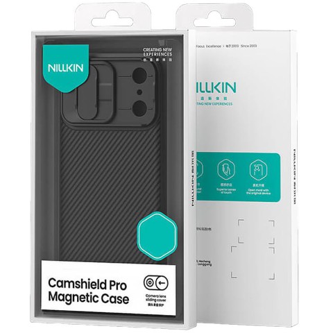 Карбонова накладка Nillkin CamShield Pro Magnetic для Apple iPhone 17 Pro (6.3") Black