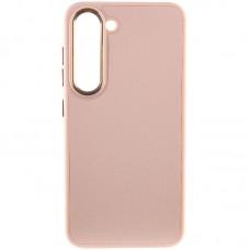 Шкіряний чохол Bonbon Leather Metal Style для Samsung Galaxy S22+ Рожевий / Light pink