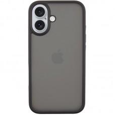TPU+PC чохол Metal Buttons для Apple iPhone 16 (6.1") Чорний