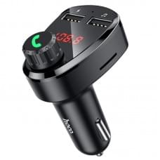 АЗП FM модулятор Hoco DE24 QC3.0 (2USB-A) Black