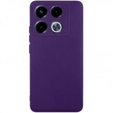 Чохол TPU GETMAN Liquid Silk Full Camera для Infinix Note 40 Pro 4G Темно фіолетовий / Dark Purple