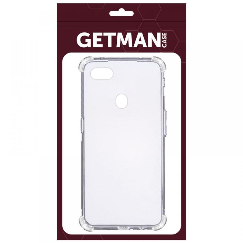 TPU чохол GETMAN Ease logo посилені кути для Oppo A73 (2017) Безбарвний (прозорий)