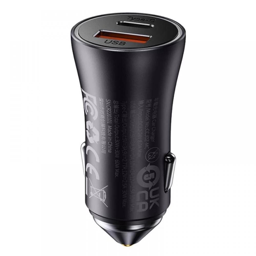 АЗП Baseus Golden Contactor Max Dual USB+Type-C 60W (CGJM0001) Темно-сірий