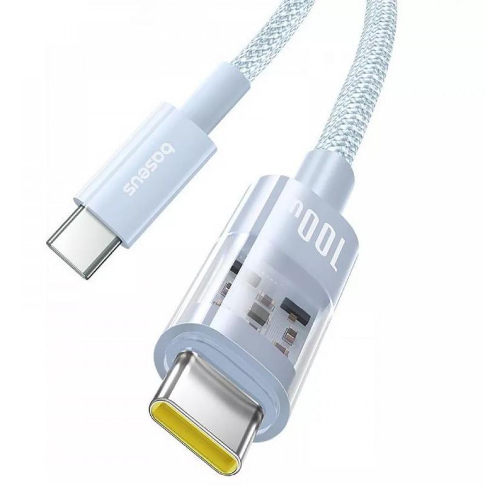 Дата кабель Baseus Gem Fast Charging Type-C to Type-C 100W (1m) (P10373000111) Galaxy Blue