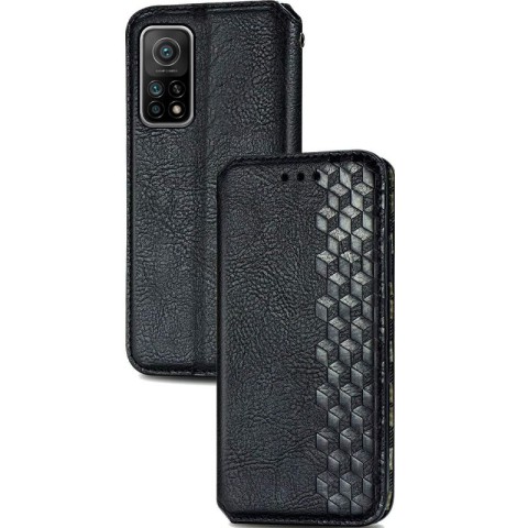 Шкіряний чохол-книжка GETMAN Cubic (PU) для Xiaomi Mi 10T / Mi 10T Pro Чорний