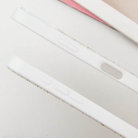 TPU чохол Bling World Rock Diamond with MagSafe для Apple iPhone 16 (6.1") White
