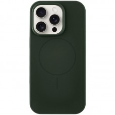 Чохол Silicone Case Full Protective (AA) NO LOGO with MagSafe для Apple iPhone 15 Pro Max (6.7") Зелений / Dark Olive