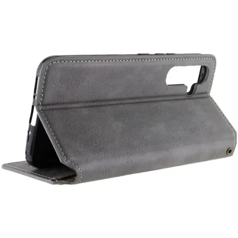 Шкіряний чохол-книжка GETMAN Cubic (PU) для Samsung Galaxy A55 Сірий