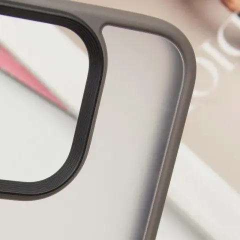 TPU+PC чохол Metal Buttons для Apple iPhone 16 Pro Max (6.9") Сірий