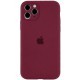 Чохол Silicone Case Full Camera Protective (AA) для Apple iPhone 12 Pro Max (6.7") Бордовий / Plum