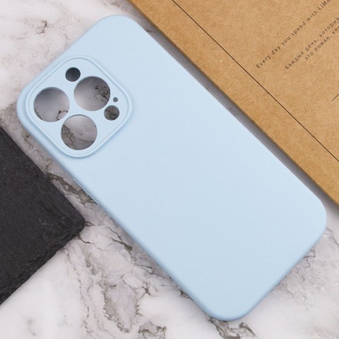 Чохол Silicone Case Full Camera Protective (AA) NO LOGO для Apple iPhone 15 Pro (6.1") Блакитний / Sweet Blue