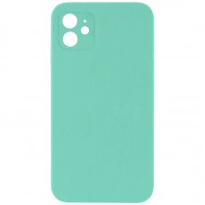 Silicone Case Square Full Camera Protective (AA) NOLOGO для Apple iPhone 11 (6.1") Бірюзовий / Turquoise
