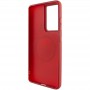 TPU чохол Bonbon Metal Style with MagSafe для Samsung Galaxy S21 Ultra Червоний / Red