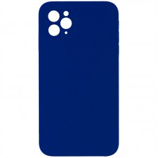 Silicone Case Square Full Camera Protective (AA) NOLOGO для Apple iPhone 11 Pro (5.8") Синій / Deep navy
