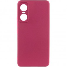 Чохол Silicone Cover Lakshmi Full Camera (A) для Tecno Pop 6 Pro Бордовий / Marsala