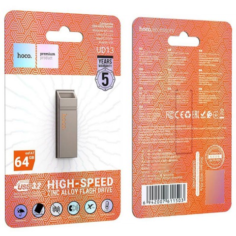 Флеш-накопичувач Hoco UD13 USB3.2 - 64GB Gray