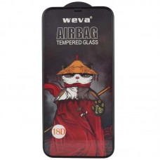 Захисне 2.5D скло Weva AirBag (тех.пак) для Apple iPhone 12 Pro / 12 (6.1") Чорний