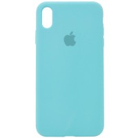 Чохол Silicone Case Full Protective (AA) для Apple iPhone X / XS (5.8") Бірюзовий / Marine Green