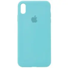 Чохол Silicone Case Full Protective (AA) для Apple iPhone X / XS (5.8") Бірюзовий / Marine Green