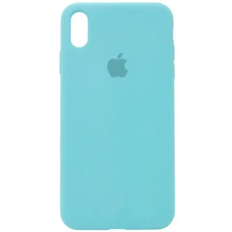 Чохол Silicone Case Full Protective (AA) для Apple iPhone X / XS (5.8") Бірюзовий / Marine Green