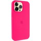 Чохол Silicone Case (AA) Logo with MagSafe для Apple iPhone 15 Pro Max (6.7") Рожевий / Barbie pink