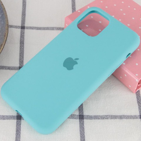 Чохол Silicone Case Full Protective (AA) для Apple iPhone 11 (6.1") Бірюзовий / Marine Green