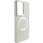 TPU чохол Bonbon Metal Style with MagSafe для Samsung Galaxy S24 Ultra Білий / White