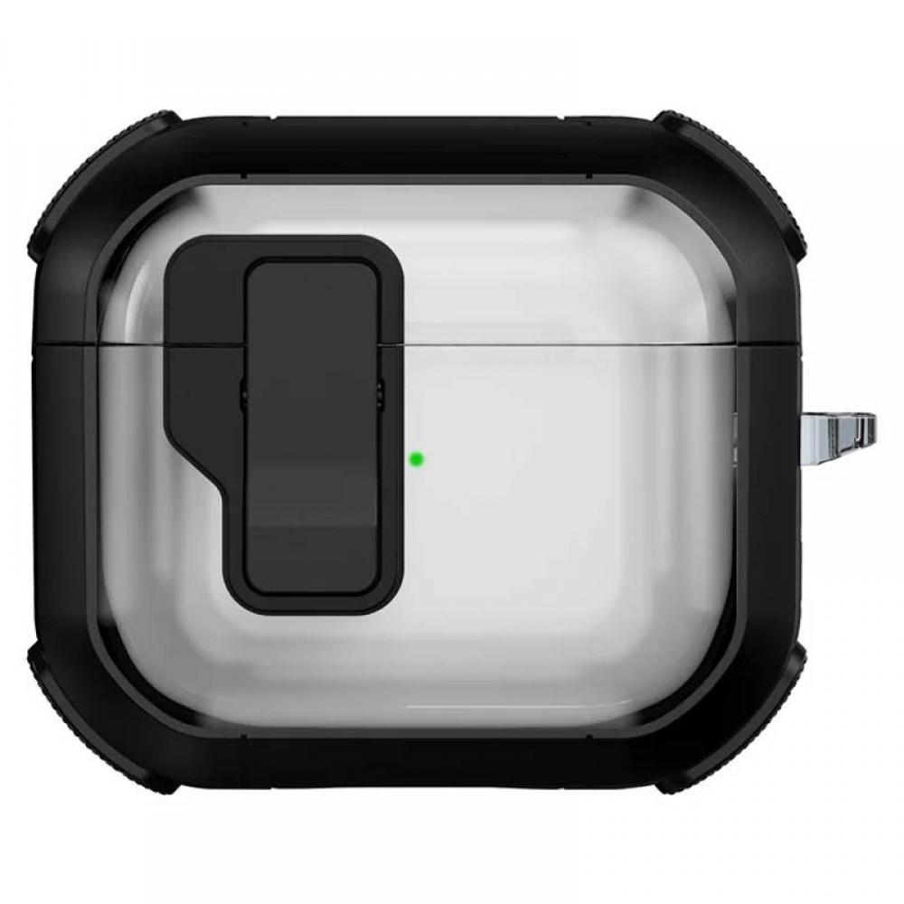 Футляр протиударний Locking Button для навушників Airpods 4 Black Футляр протиударний Locking Button для навушників Airpods 4 Black