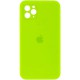 Чохол Silicone Case Square Full Camera Protective (AA) для Apple iPhone 11 Pro Max (6.5") Салатовий / Neon green