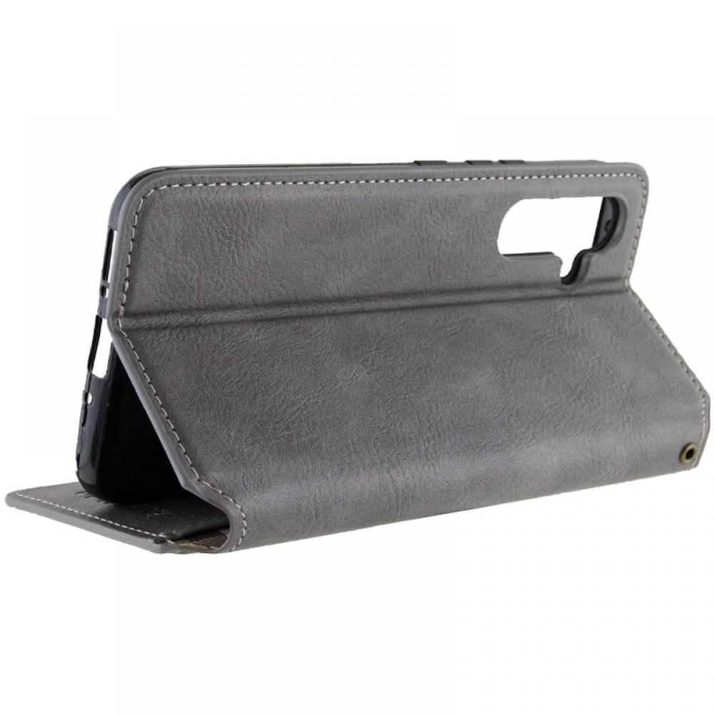 Шкіряний чохол-книжка GETMAN Cubic (PU) для Samsung Galaxy A26 5G Сірий