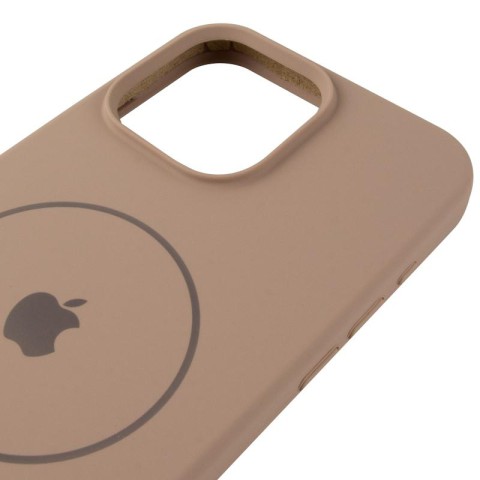 Чохол Silicone Case Full Protective (AA) V2 with MagSafe для Apple iPhone 12 Pro Max (6.7") Бежевий / Desert Gold