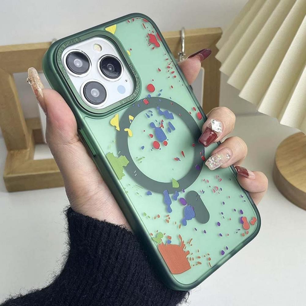 Чохол TPU+PC Flush with MagSafe для Apple iPhone 15 Pro Max (6.7") Dark green