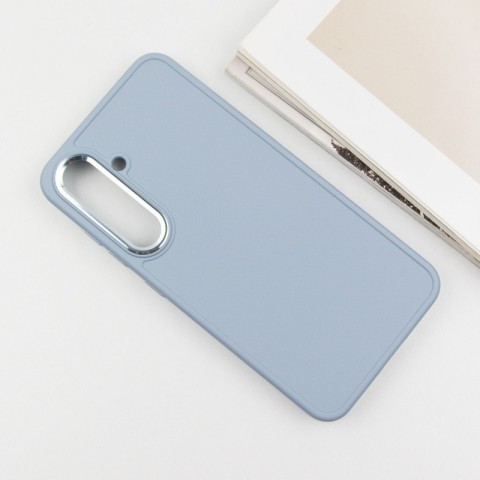 TPU чохол Bonbon Metal Style для Samsung Galaxy S24 / S25 Блакитний / Mist blue