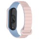 Ремінець Dual-color Magnetic для Xiaomi Mi Band 7/6/5/4/3 Light Pink / Lilac Blue