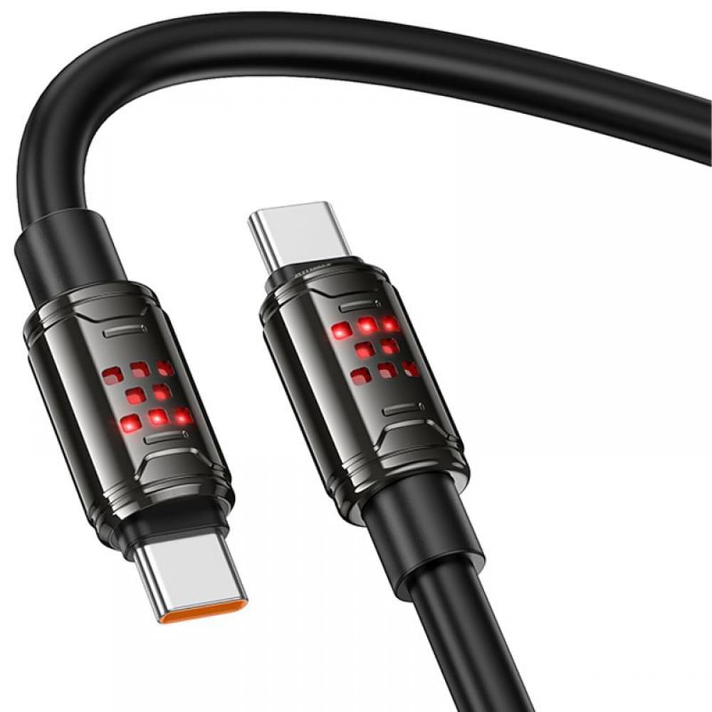 Дата кабель Hoco U143 Joy Type-C to Type-C 240W (1.2m) Black