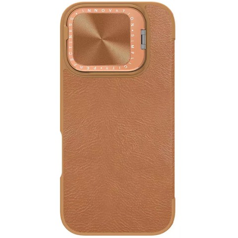 Шкіряний чохол-книжка Nillkin Qin Prop для Apple iPhone 16 Pro (6.3") Brown
