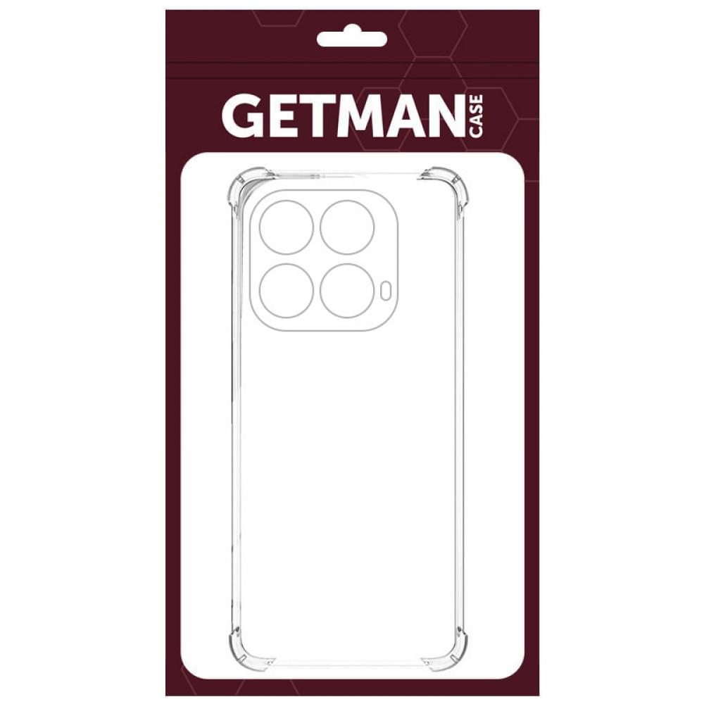 TPU чохол GETMAN Ease logo посилені кути Full Camera для Infinix Note 40 4G Безбарвний (прозорий)