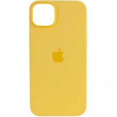 Чохол Silicone case (AAA) full with Magsafe для Apple iPhone 14 Pro (6.1") Жовтий / Sunglow