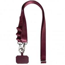 Шнурок широкий з двумя креплениями (2см) 140см Maroon