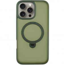 TPU+PC чехол Metal Buttons with MagSafe Colorful HQ Ring для Apple iPhone 16 Pro (6.3")