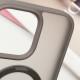 TPU+PC чохол Metal Buttons with MagSafe Colorful HQ Ring для Apple iPhone 15 Pro Max (6.7") Grey